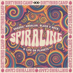 Ardalan, Shaded (LA), Life on Planets, Black V Neck - Spiraling [DB391]